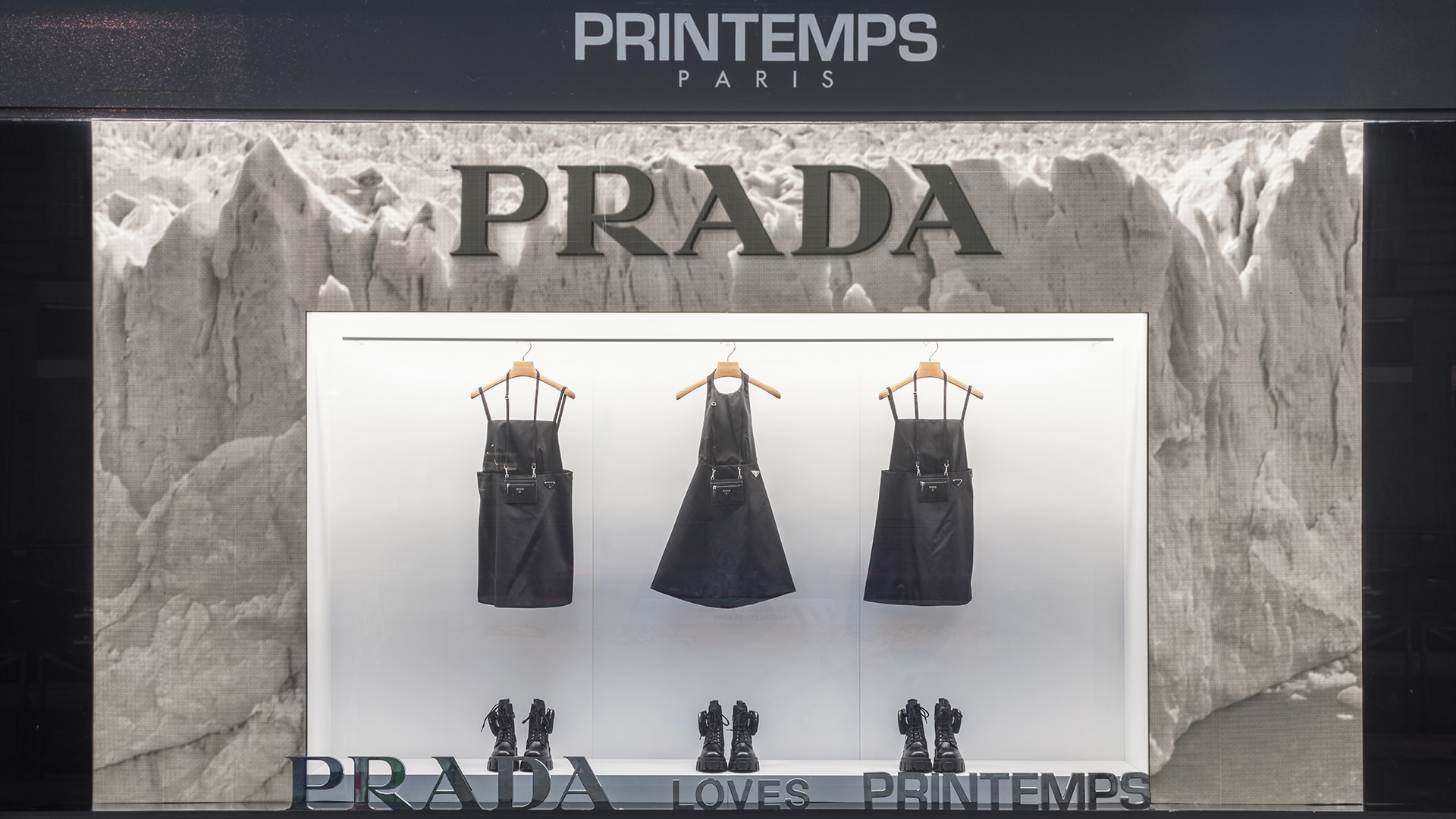 Prada - #Prada presents #PradaTropico - a multiple combinations of coloured  stripes and light effects creating a hypnotic experience in Prada's  exclusive pop-up store at at De Bijenkorf Amsterdam. The pop-up store