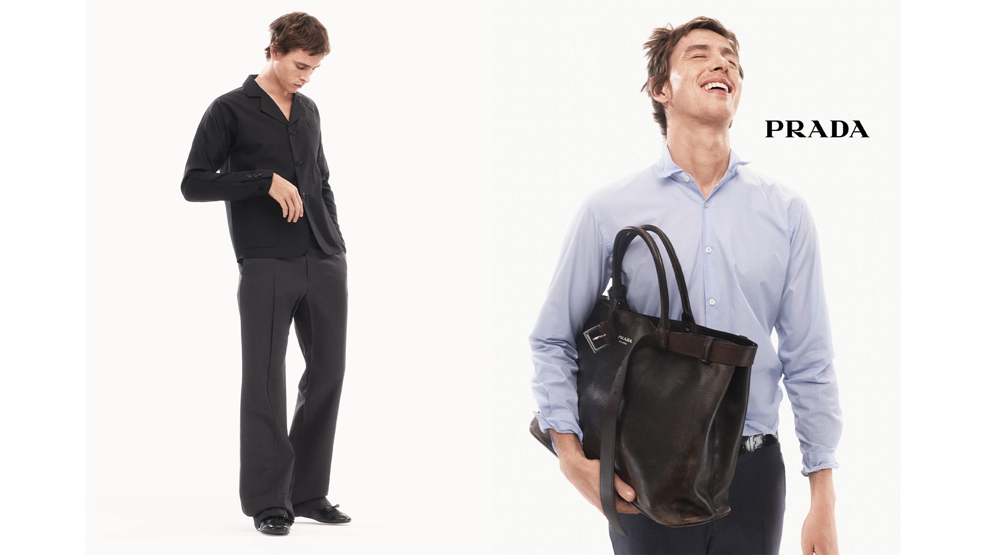Prada 2025春夏男装广告大片：Harris Dickinson主演Prada广告大片