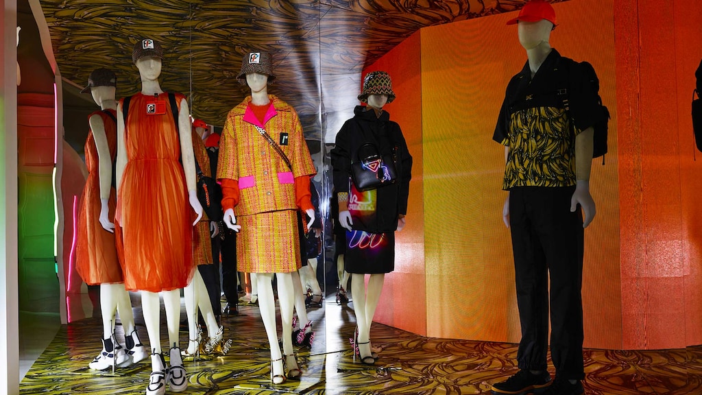 Prada and at 5 Carlos Place, London