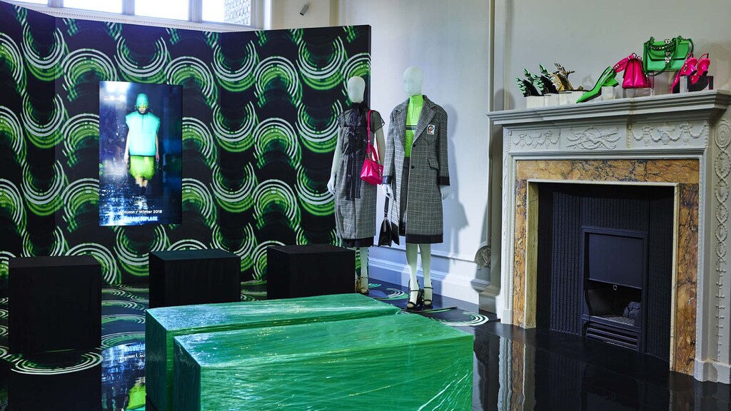 Prada and at 5 Carlos Place, London