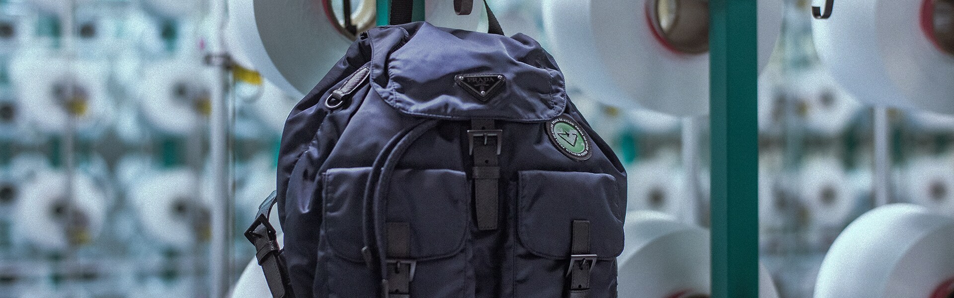 recycled nylon backpack